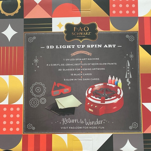 New FAO Schwarz 3D Spin Art Light Up Swirl Designs 1012832 - Picture 2 of 3